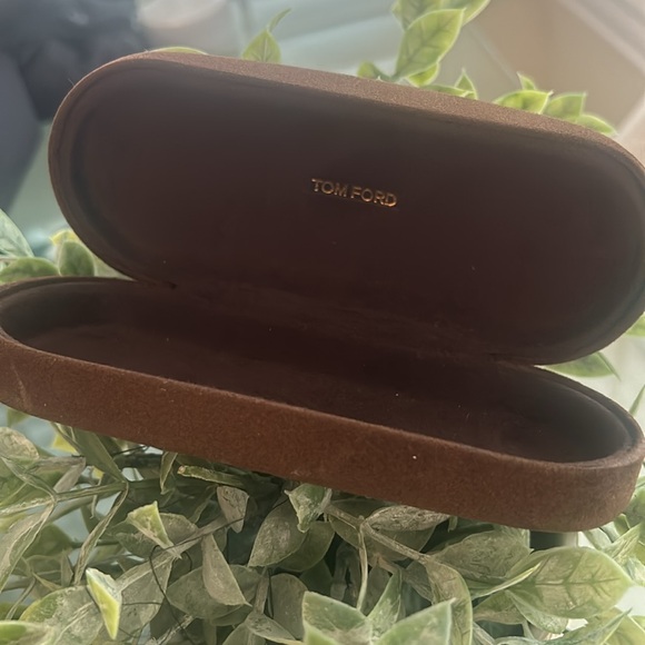 Tom Ford Medium Dark Brown Sunglass Sunnies Case Only Like New Gold Logo - Picture 16 of 17